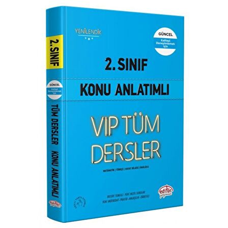 2. Sınıf VIP Tüm Dersler Konu Anlatımlı Mavi Kitap