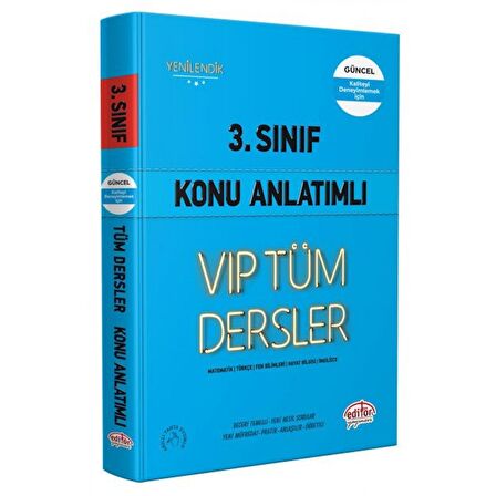 3. Sınıf VIP Tüm Dersler Konu Anlatımlı Mavi Kitap