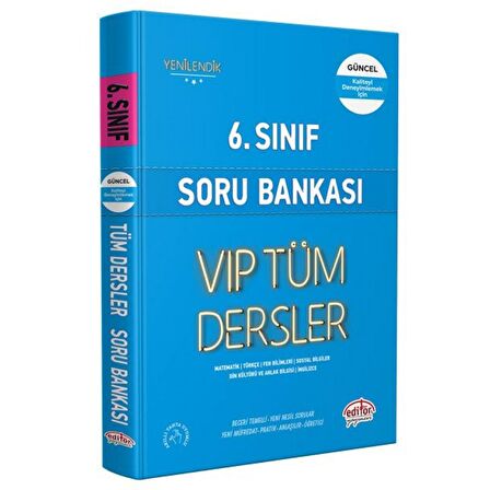 6. Sınıf VIP Tüm Dersler Soru Bankası Mavi Kitap