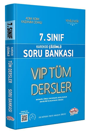 7. Sınıf VIP Tüm Dersler Soru Bankası Mavi Kitap - Karekod Çözümlü