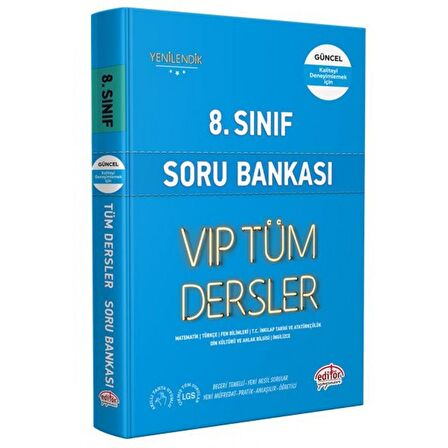 8. Sınıf VIP Tüm Dersler Soru Bankası Mavi Kitap