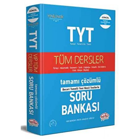 YKS TYT Tüm Dersler Soru Bankası Çözümlü