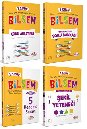 1. Sınıf Bilsem Hazırlık Kitapları Seti 4 lü Set