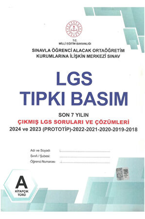 Son 7 Yıl Lgs Tıpkı Basım Çıkmış Sorular Ve Çözümleri