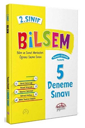 2. Sınıf Bilsem Çözümlü 5 Deneme Sınavı -