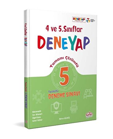 4. ve 5. Sınıf Tüm Dersler Deneyap 5 Fasiküllü Deneme Çözümlü Editör Yayınları