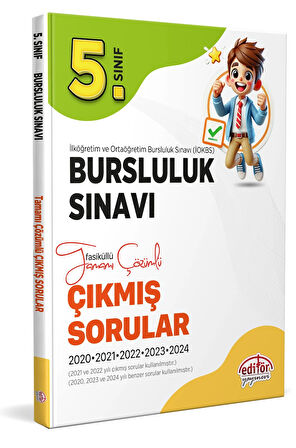 Editör Yayınları 5. Sınıf Bursluluk Sınavı Tamamı Çözümlü Çıkmış Sorular