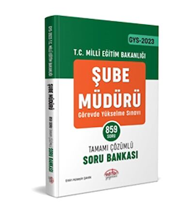 Milli Eğitim Bakanlığı Şube Müdürü GYS Soru Bankası