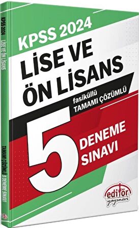 2024 KPSS Lise ve Ön Lisans Tamamı Çözümlü 5 Fasikül Deneme Sınavı