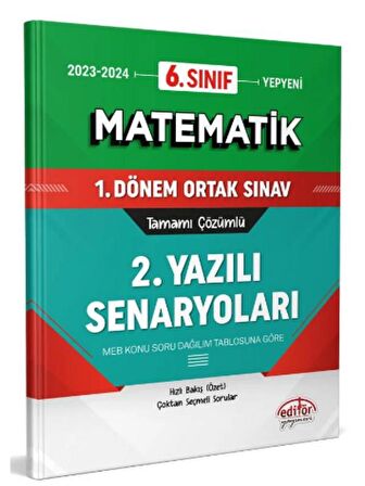 6. Sınıf Matematik 1. Dönem Ortak Sınavı 2. Yazılı Senaryoları Tamamı Çözümlü
