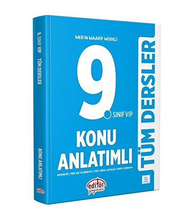 9. Sınıf VIP Tüm Dersler Konu Anlatımlı / Komisyon