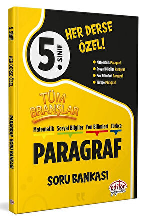 5.Sınıf Her Derse Özel Matematik-Sosyal Bilgiler-Fen Bilimleri-Türkçe Paragraf Soru Bankası