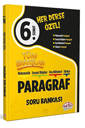 6.Sınıf Her Derse Özel Matematik-Sosyal Bilgiler-Fen Bilimleri-Türkçe Paragraf Soru Bankası