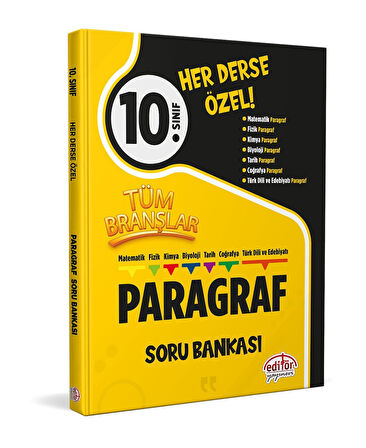 10. Sınıf Tüm Branşlar Paragraf Soru Bankası Editör Yayınları