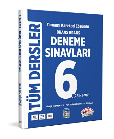 6. Sınıf Tüm Dersler Branş Branş Tamamı Çözümlü Deneme Sınavları Editör Yayınları