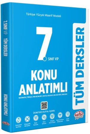 7. Sınıf Tüm Dersler Maarif Model Konu Anlatımlı Data Yayınları