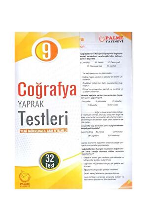 Palme 9.Sınıf Coğrafya Yaprak Testleri