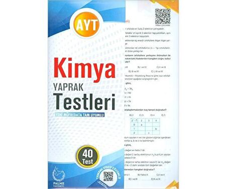 Palme AYT Kimya Yaprak Testleri