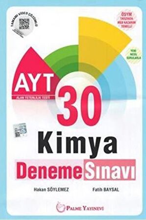 PALME YKS AYT KİMYA 30'LU DENEME