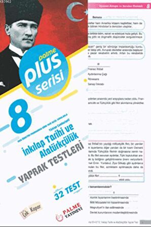 8. Sınıf Pus Serisi T.C. İnkılap Tarihi ve Atatürkçülük Yaprak Testleri