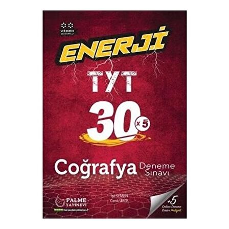 TYT Coğrafya Enerji 30 Deneme Sınavı Palme Yayınları