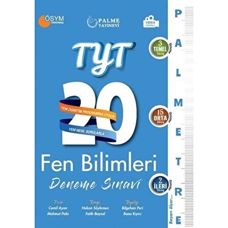 Palme 2021 TYT Fen Bilimleri 20 Deneme Sınavı Palmetre Serisi