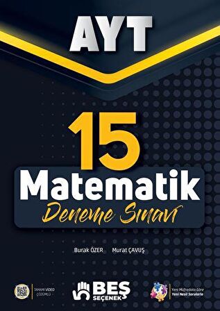 Beş Seçenek YKS AYT Matematik 15 Deneme Sınavı Video Çözümlü