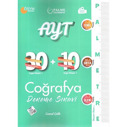 Palmetre Yks Ayt Coğrafya 40 Deneme Video Çözümlü 