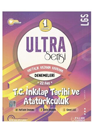 Ultra Serisi LGS 1. Dönem TC. İnkilap Tarihi Ve Atatürkçülük Denemeleri