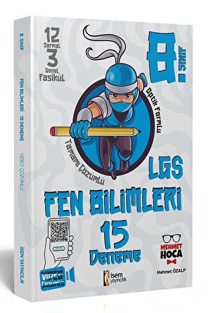 İsem Yayınları 8. Sınıf LGS Fen Bilimleri 15 Deneme Video Çözümlü