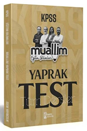 2024 KPSS Eğitim Bilimleri Muallim Tüm Dersler Yaprak Test