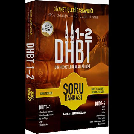 DHBT Tüm Adaylar İçin Din Hizmetleri Alan Bilgisi Soru Bankası Erdoğan Kitap