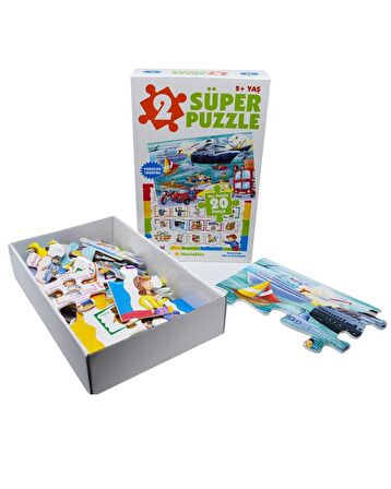 Süper Puzzle Taşıtlar ve Meslekler 0-6 Yaş Yayınları