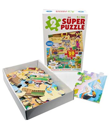 2 Süper Puzzle Çiftlik Hayvanları ve Vahşi Hayvanlar 