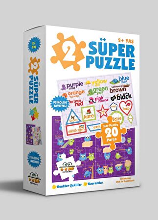 2 Süper Puzzle - Renkler ve Şekiller 2+ Yaş