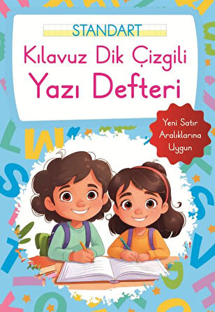 Kılavuz Dik Çizgili Yazı Defteri Küçük Boy - Mavi