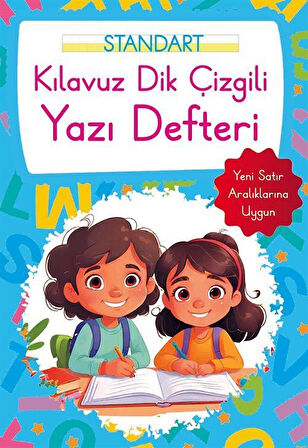 Kılavuz Dik Çizgili Yazı Defteri Küçük Boy - Mavi