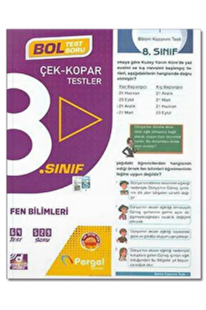 Pergel 8.Sınıf Fen Bilimleri Çek Kopar Testler