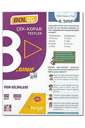 Pergel 8.Sınıf Fen Bilimleri Çek Kopar Testler