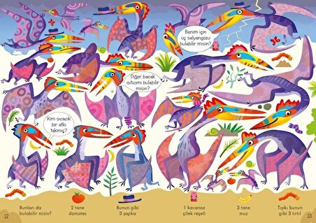 Dinozorlar - Ara ve Bul Resimli Bulmacalar