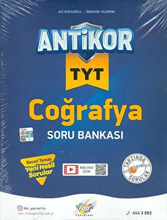 TYT Coğrafya Antikor Soru Bankası FDD Yayınları