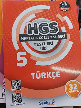 SEVİYE YAYINLARI 6.SINIF TÜRKÇE HGS( HAFTALIK GÖZLEM SÜRECİ) TESTLERİ 32 HAFTA