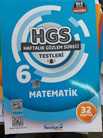 SEVİYE YAYINLARI 6.SINIF MATEMATİK HGS( HAFTALIK GÖZLEM SÜRECİ) TESTLERİ 32 HAFTA