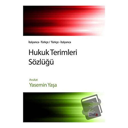 Hukuk Terimleri Sözlüğü (İtalyanca-Türkçe / Türkçe-İtalyanca)