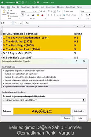 Excel Yeni Formüller İleri Seviye Video Ders Eğitim Seti