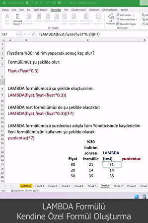 Excel Yeni Formüller İleri Seviye Video Ders Eğitim Seti