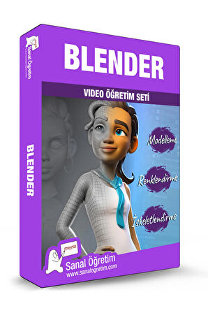 Blender 4.1 Modelleme, Renklendirme, İskeletlendirme Video Ders Eğitim Seti