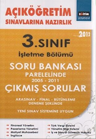 Açıköğretim Sınavlarına Hazırlık 3. Sınıf İşletme Bölümü 2012