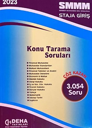 SMMM Konu Tarama Soruları 2023