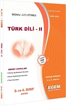 Türk Dili-2 Bahar Dönemi Konu Anlatımlı Soru Bankası